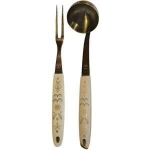 Vintage 1960s Ekco Flint Arrowhead Harvest Wheat Stainless Utensils Fork Ladle